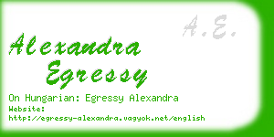 alexandra egressy business card